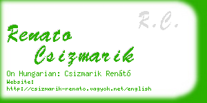 renato csizmarik business card
