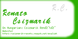 renato csizmarik business card